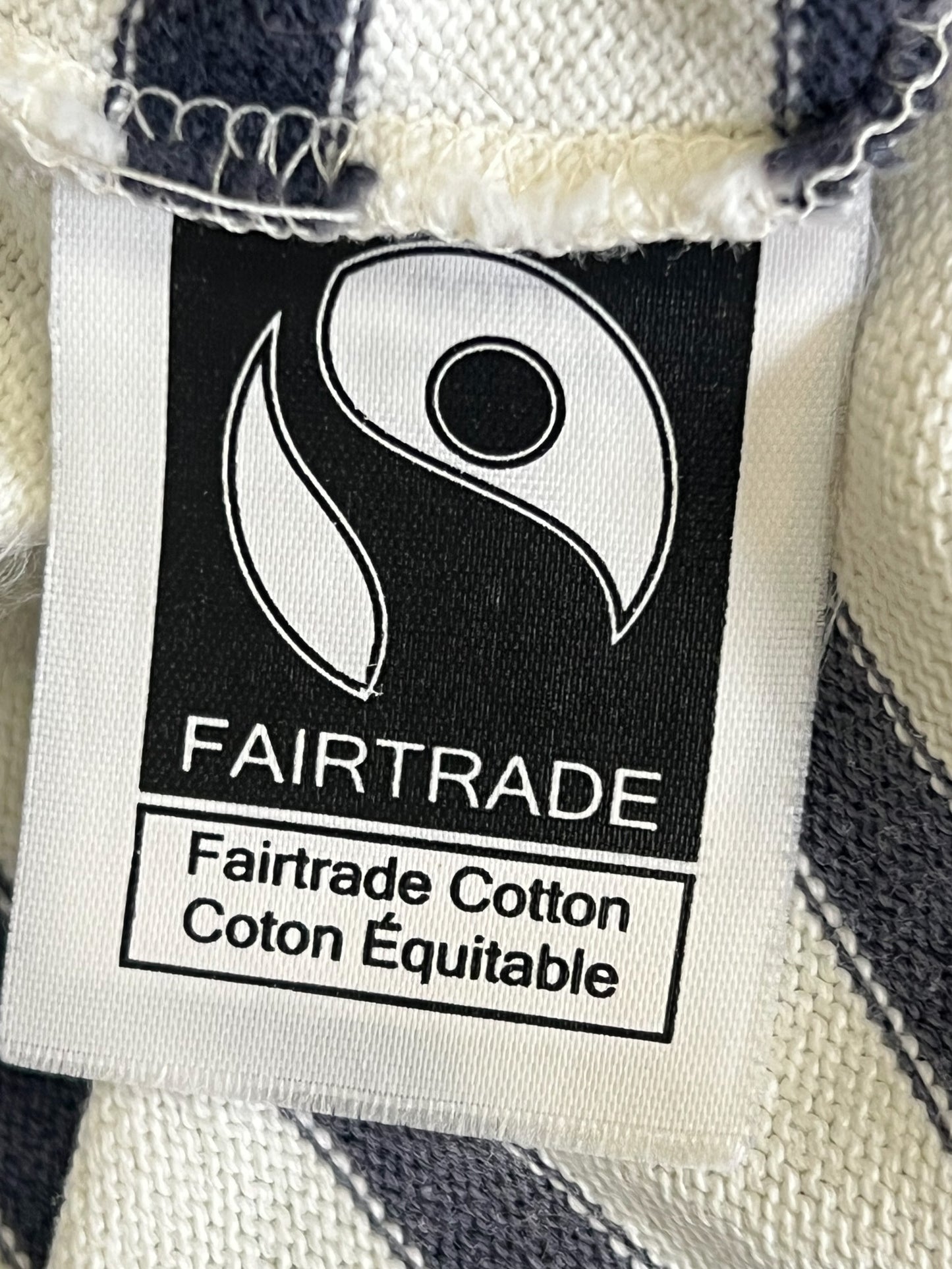 T-shirt Marinière Manches courtes Col Carré - 100% Coton - Made in France - T. 38/40