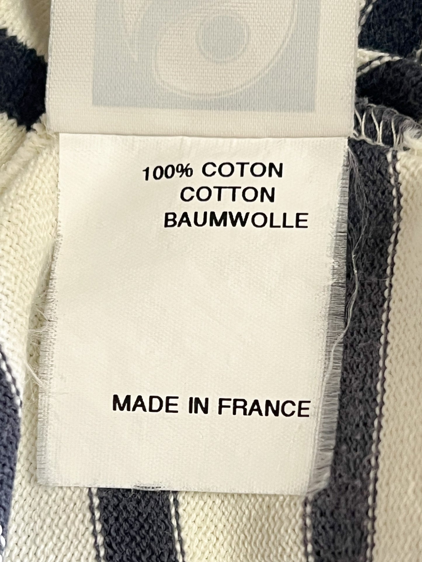 T-shirt Marinière Manches courtes Col Carré - 100% Coton - Made in France - T. 38/40