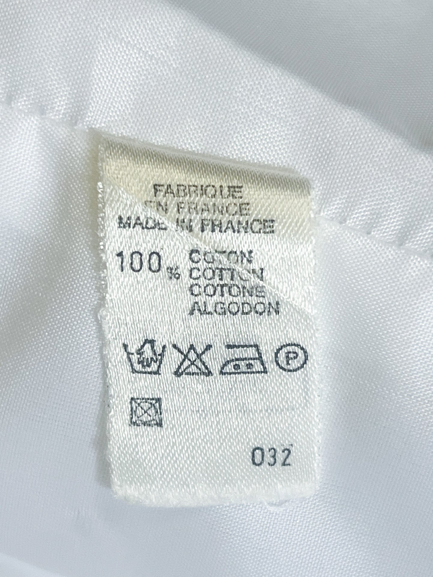 Robe Vintage Années 80/90- Dos Nu Croisé - Piqué de Coton Blanc - Cacharel Couture _T. 36