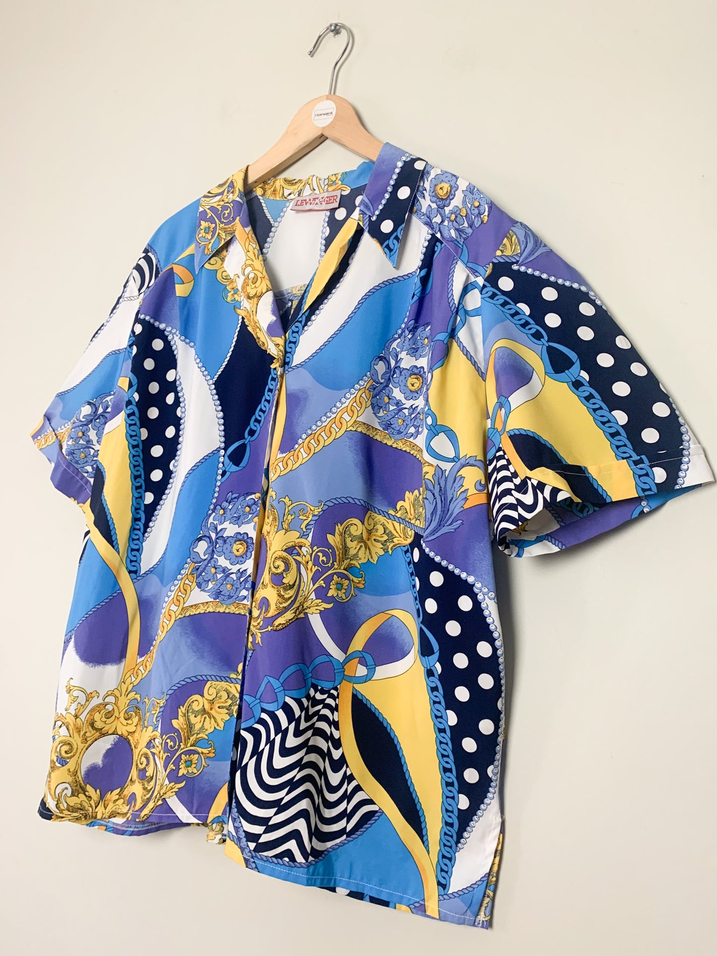 Chemisier imprimé « foulard » vintage Lewinger