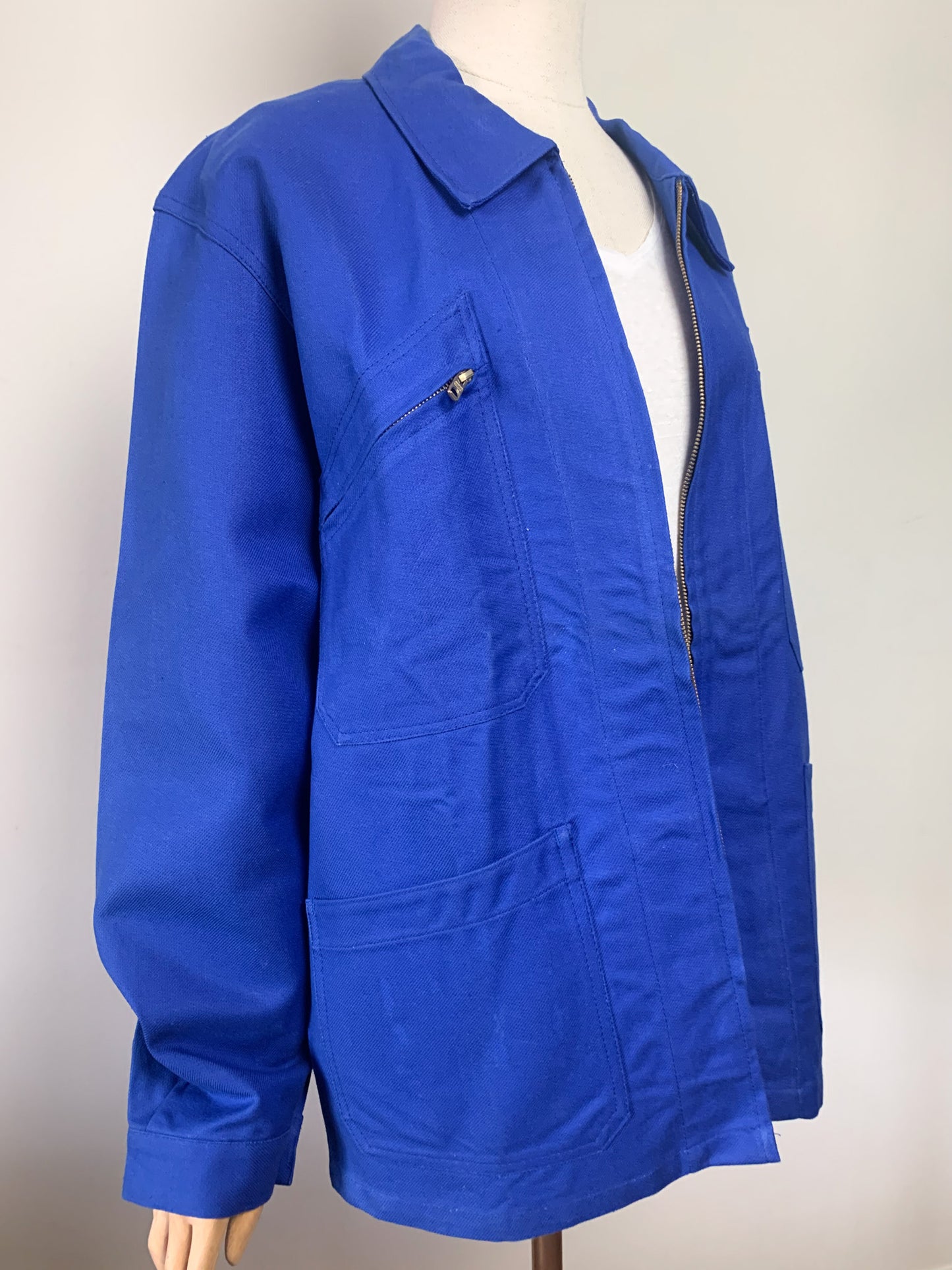 Veste Workwear Vintage Années 80 VÉTRA - Made in France - 100% Coton Sanfor - T. 3 (L/XL)