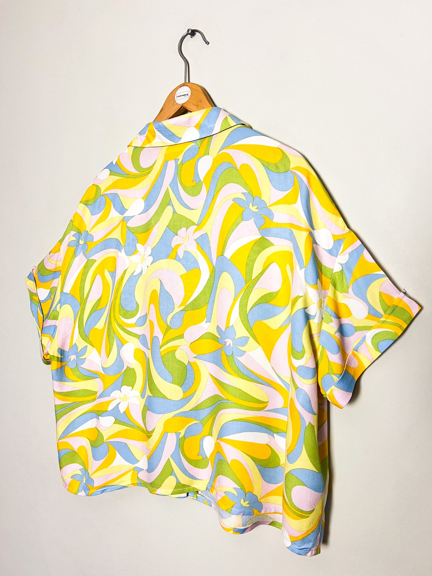 Chemise Oversize Promod – Imprimé Psychédélique 70's – 100% Viscose – Taille 38