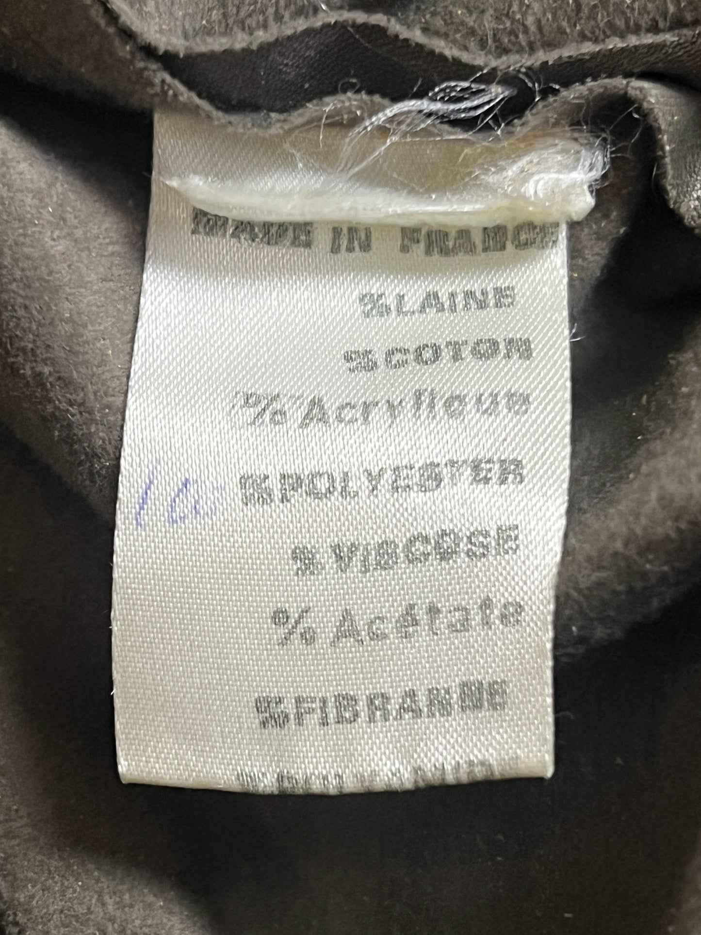 Robe Vintage Kaki Années 80 - Manches Chauve-souris, Broderie Strass - T. 36