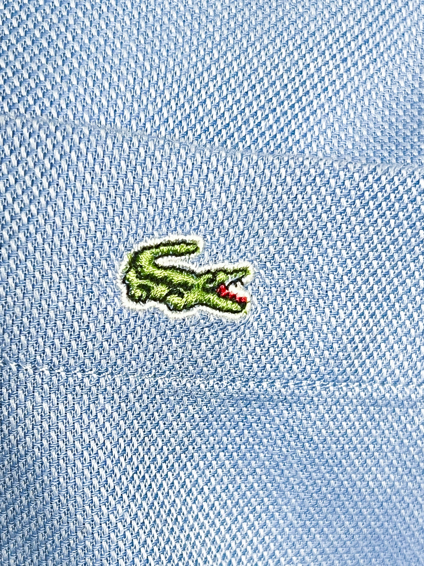 Chemise Vintage Lacoste Bleu Ciel – 100% Coton – Coupe Homme/Unisexe – Taille 38 (S/M)