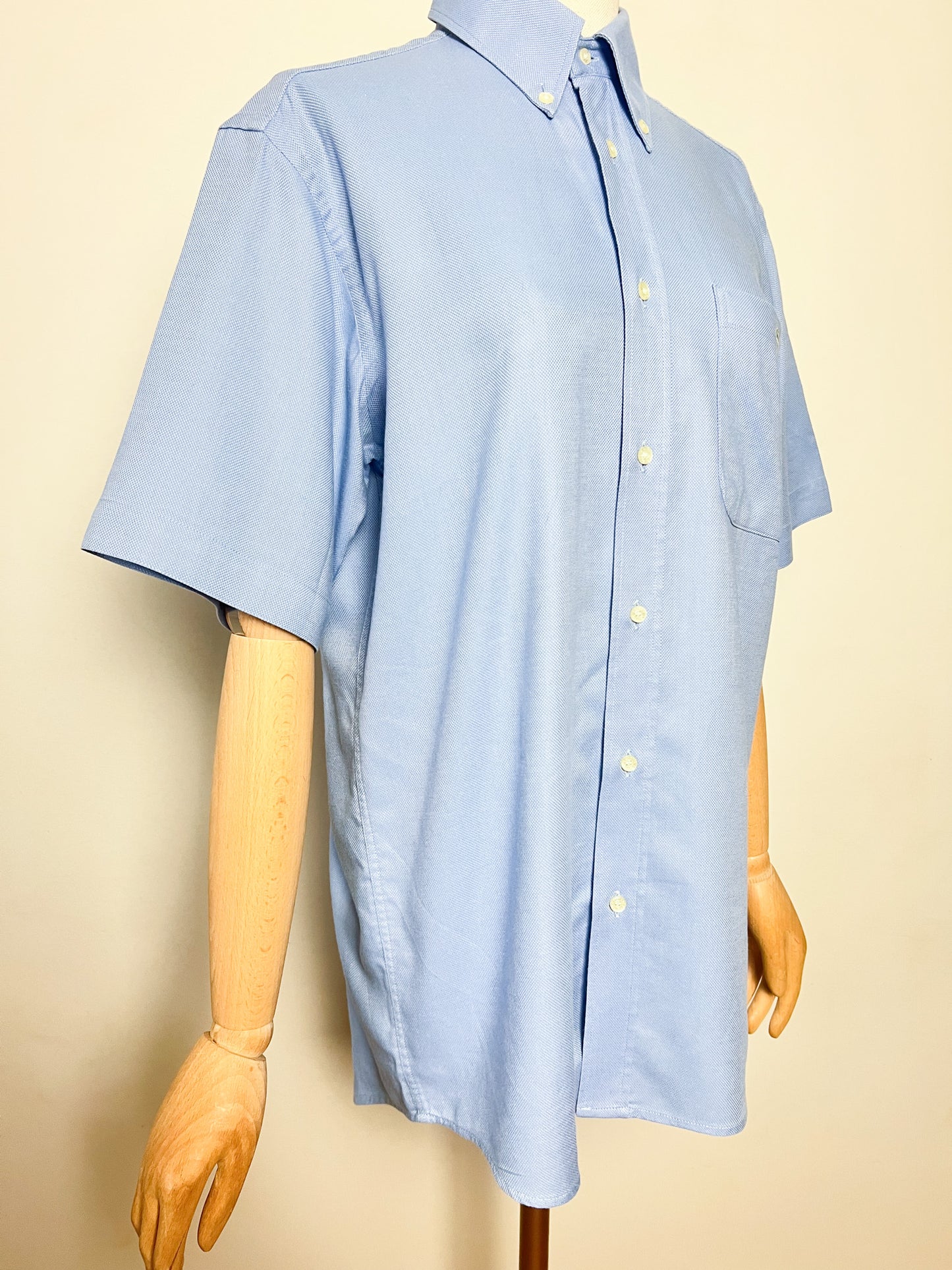Chemise Vintage Lacoste Bleu Ciel – 100% Coton – Coupe Homme/Unisexe – Taille 38 (S/M)