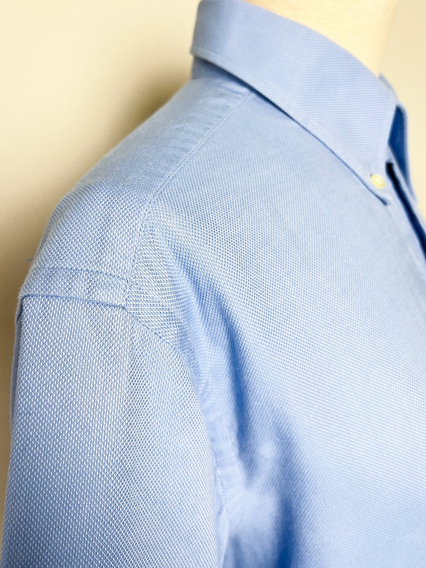 Chemise Vintage Lacoste Bleu Ciel – 100% Coton – Coupe Homme/Unisexe – Taille 38 (S/M)