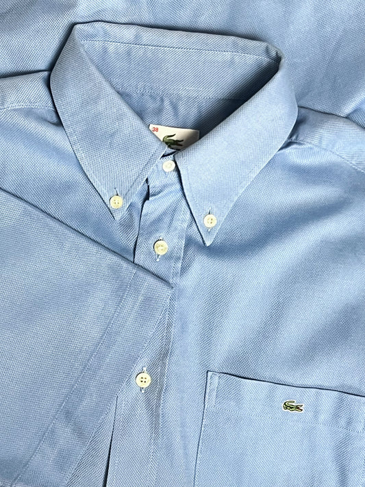Chemise Vintage Lacoste Bleu Ciel – 100% Coton – Coupe Homme/Unisexe – Taille 38 (S/M)