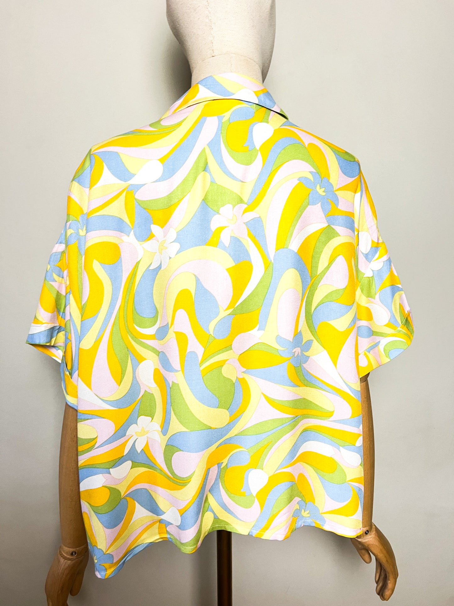 Chemise Oversize Promod – Imprimé Psychédélique 70's – 100% Viscose – Taille 38