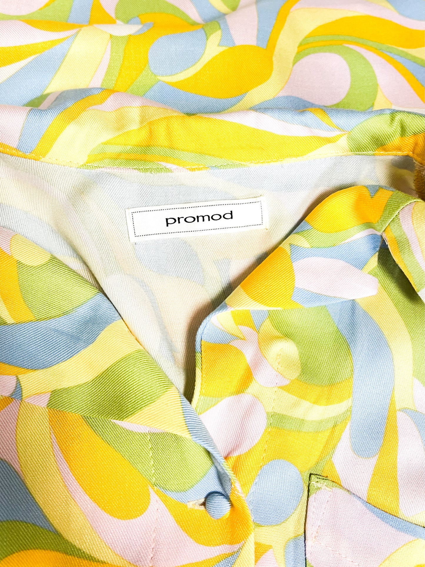 Chemise Oversize Promod – Imprimé Psychédélique 70's – 100% Viscose – Taille 38