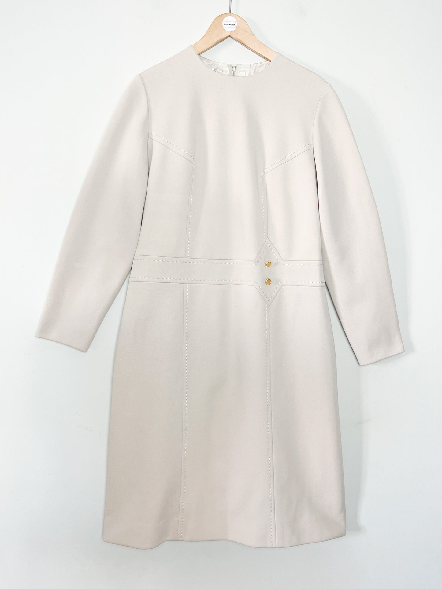 Robe Midi Crème Vintage Années 60 Ritournelle - Coupe Structurée - T. 36/38