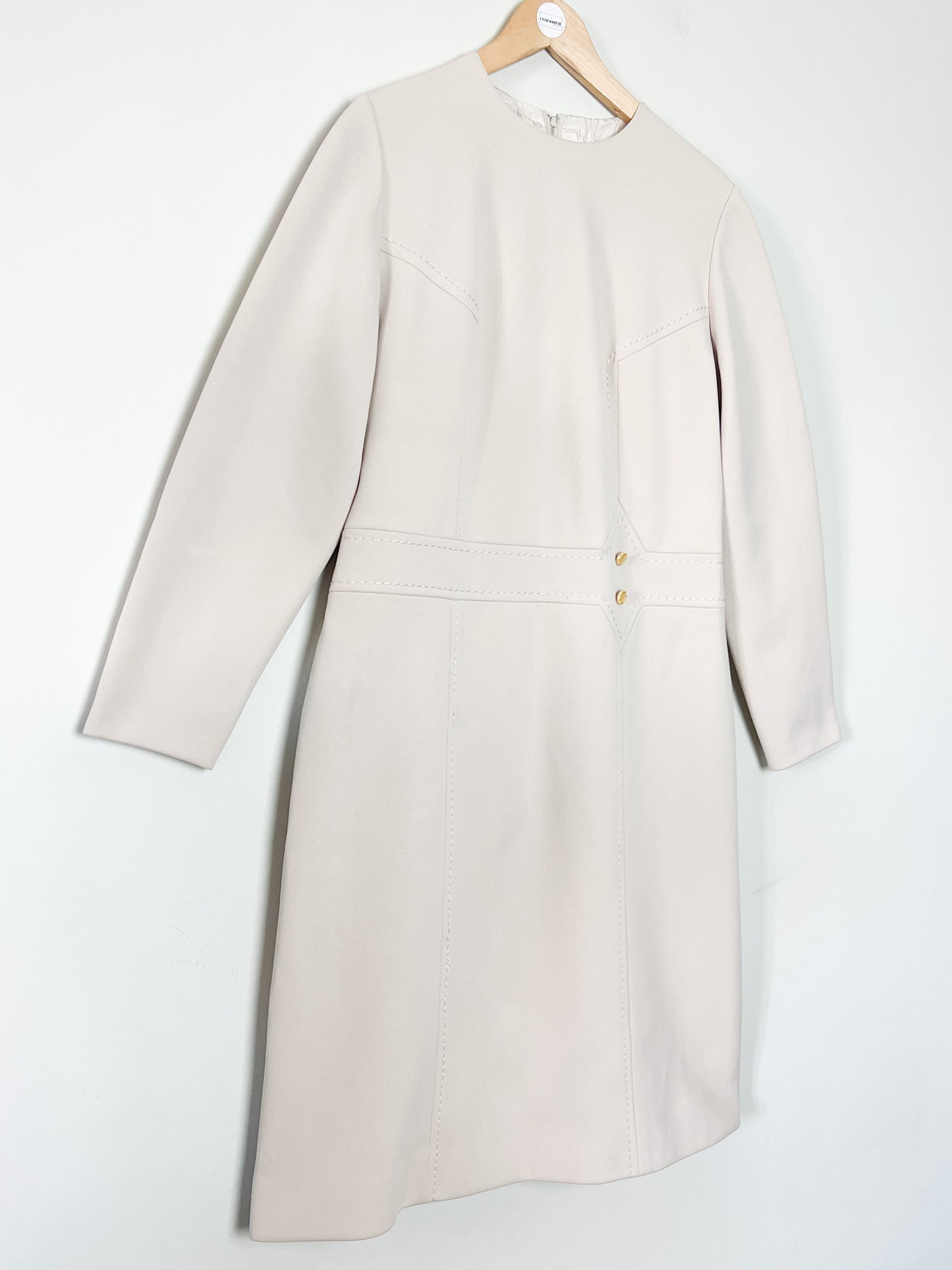 Robe Midi Crème Vintage Années 60 Ritournelle - Coupe Structurée - T. 36/38