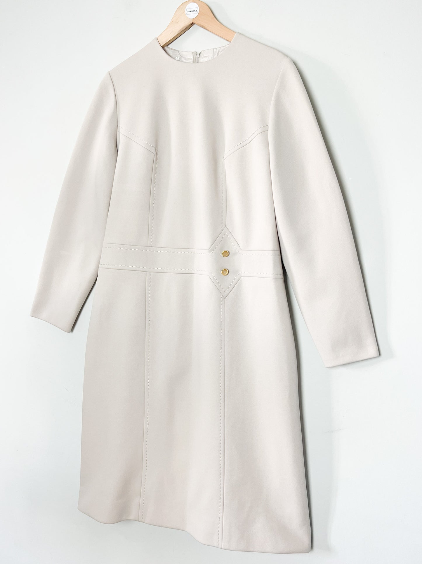 Robe Midi Crème Vintage Années 60 Ritournelle - Coupe Structurée - T. 36/38