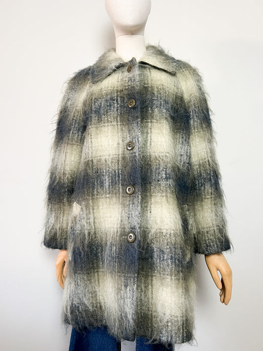 Manteau Vintage Atelier GP - Mohair & Laine Vierge - Coupe Ample T. 40/42