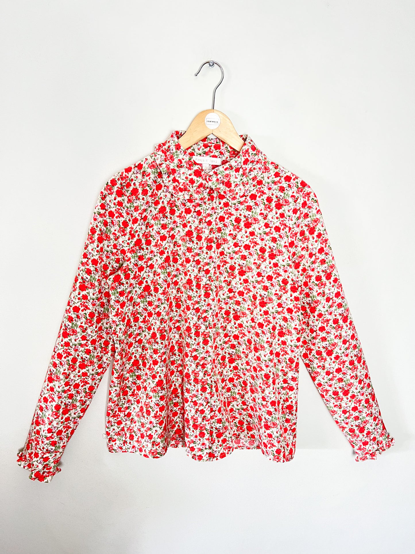Chemisier Romantique – Imprimé Fleuri Rétro – Col Claudine – Peace n' Love - Taille S/M