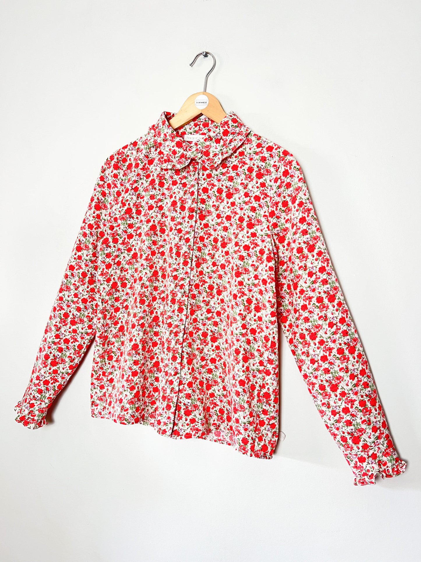 Chemisier Romantique – Imprimé Fleuri Rétro – Col Claudine – Peace n' Love - Taille S/M