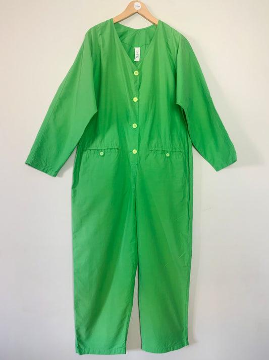 Combi-pantalon vert prairie vintage