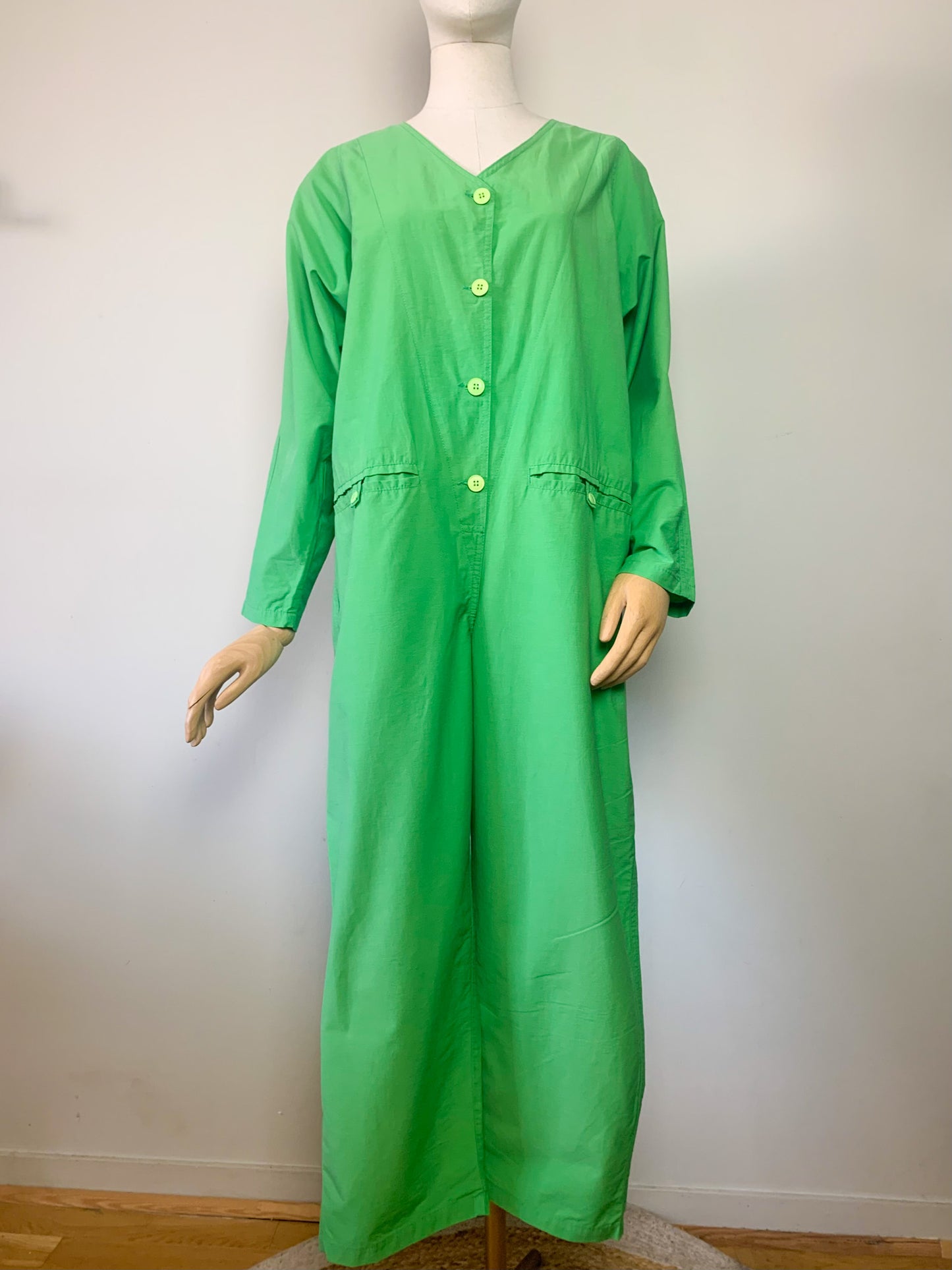 Combi-pantalon vert prairie vintage