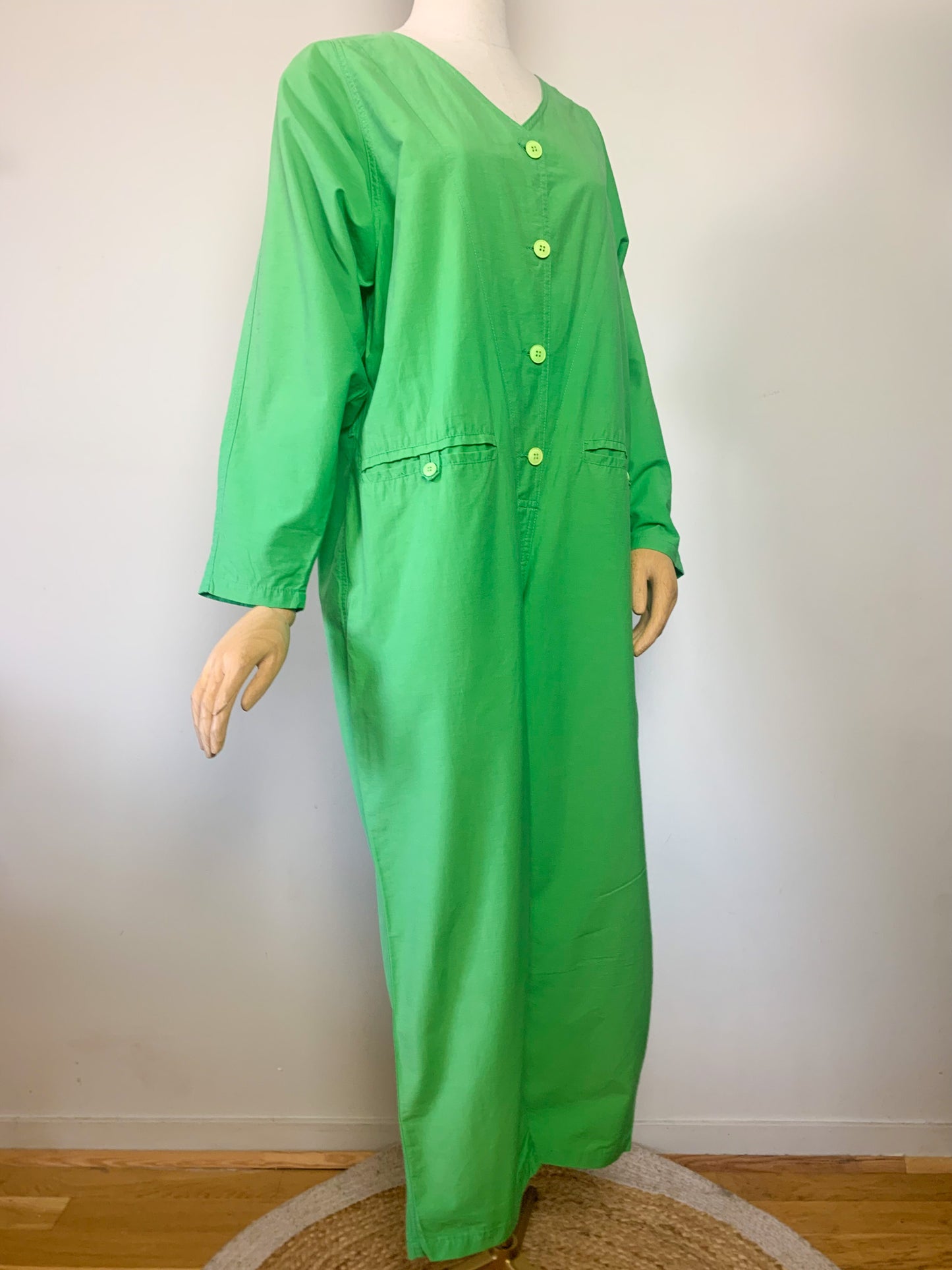 Combi-pantalon vert prairie vintage