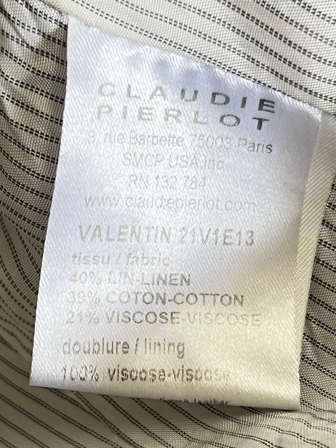 Veste– Marine & Cuir d’Agneau - Chic/Rock Modèle Valentin Claudie Pierlot – Taille 36