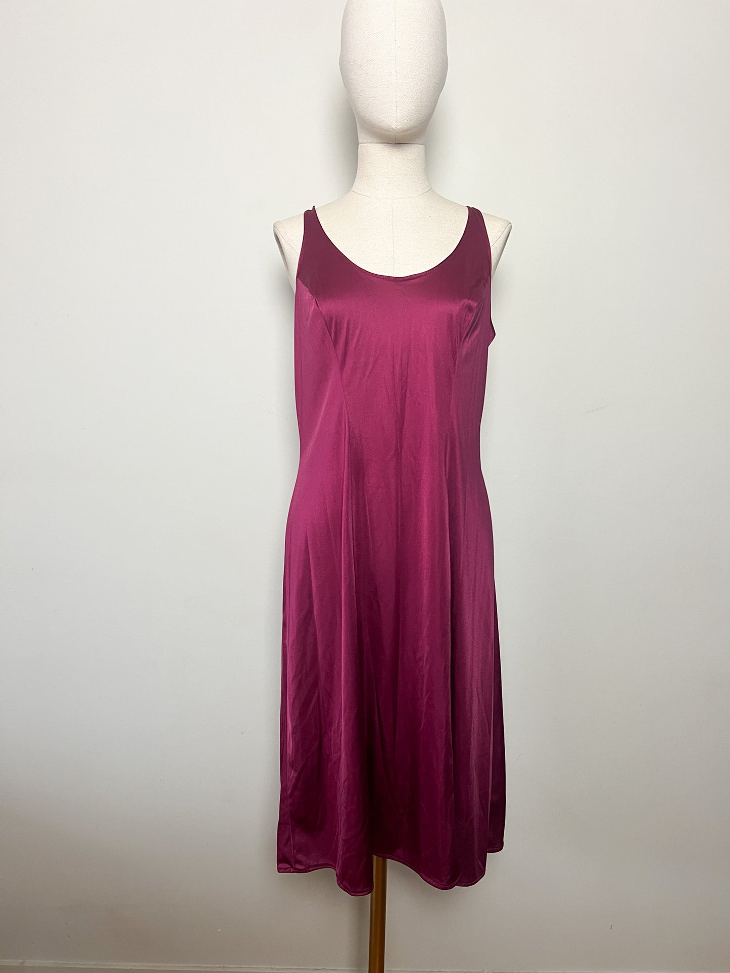 Robe Vintage Midi Plissée - Col Lavallière / Cravate - T. 36 - Imprimé Rétro Chaud