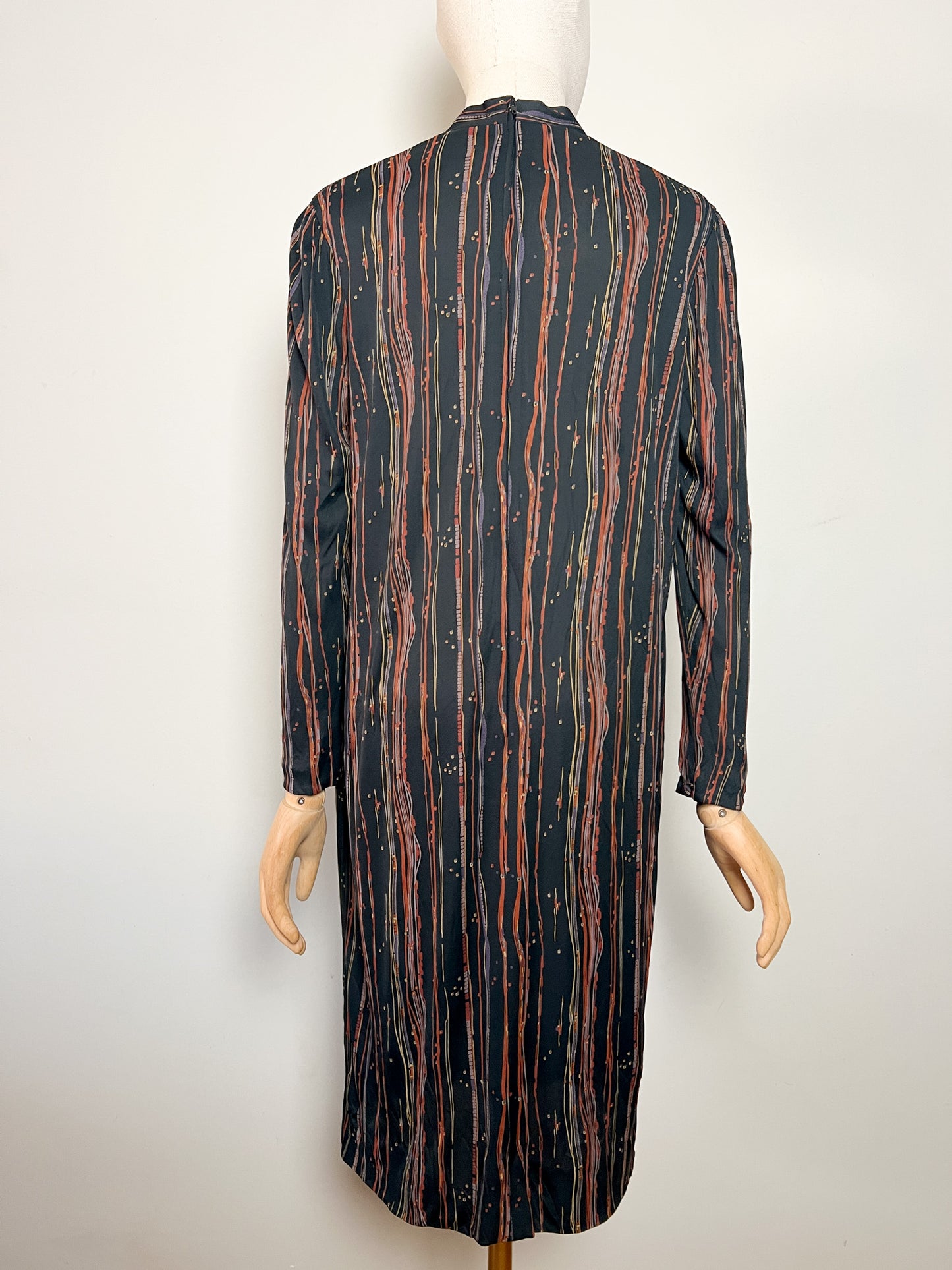Robe Vintage Weill - Jerseys Listone - Imprimé Géométrique - T. 38 (M) - Acétate