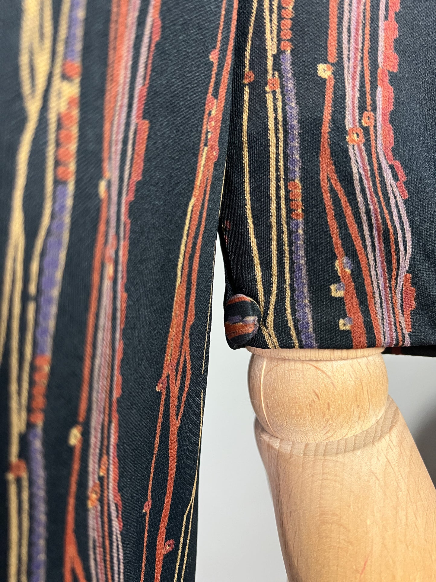 Robe Vintage Weill - Jerseys Listone - Imprimé Géométrique - T. 38 (M) - Acétate