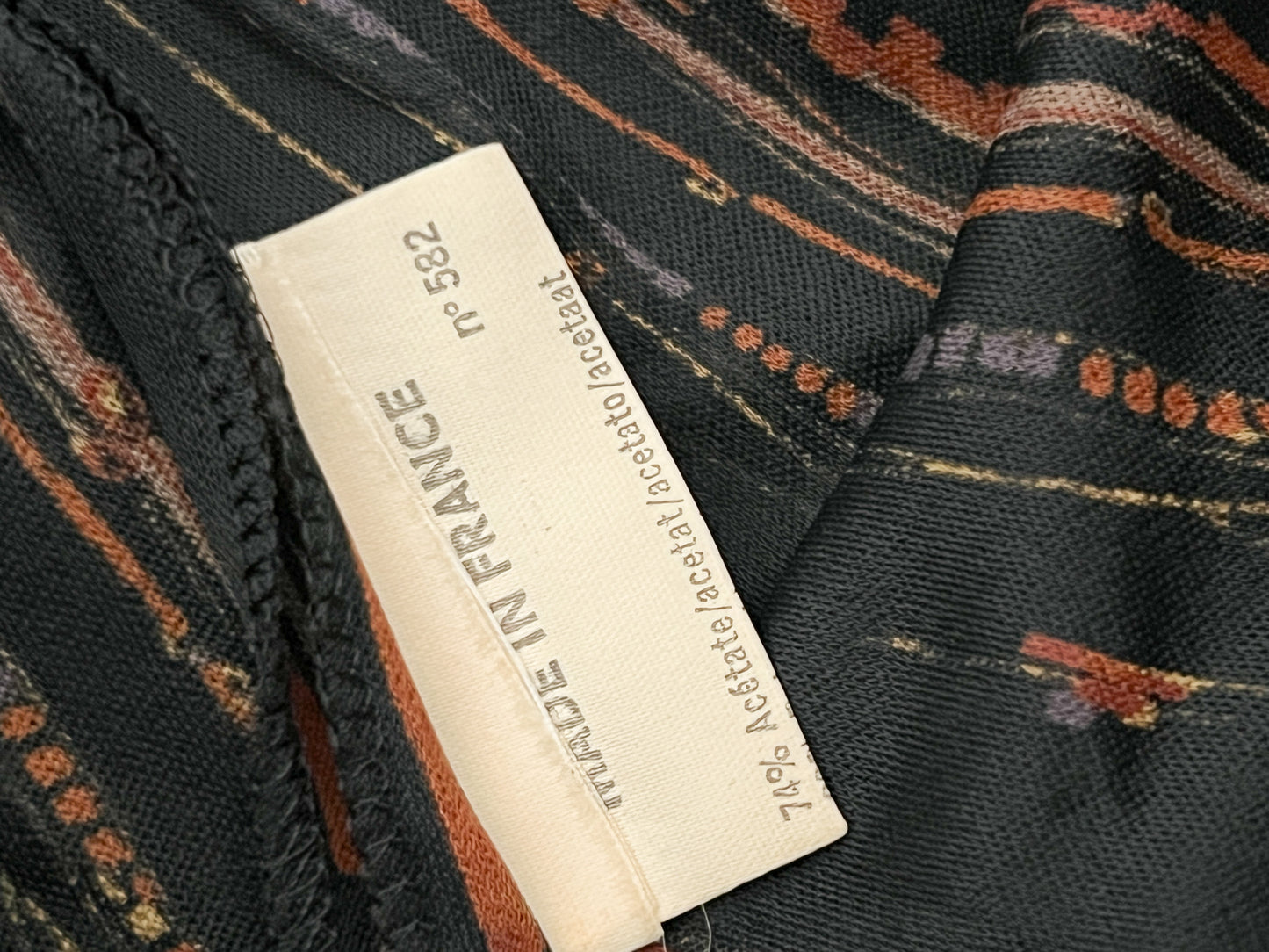 Robe Vintage Weill - Jerseys Listone - Imprimé Géométrique - T. 38 (M) - Acétate