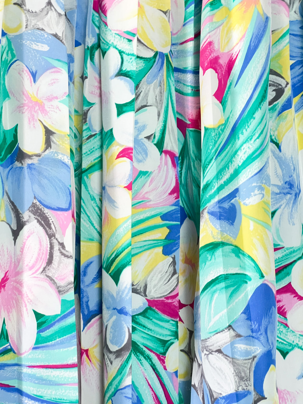 Jupe Plissée Vintage Années 90 Imprimé Floral Fluide Penney – Tons Pastel & Lumineux – T38