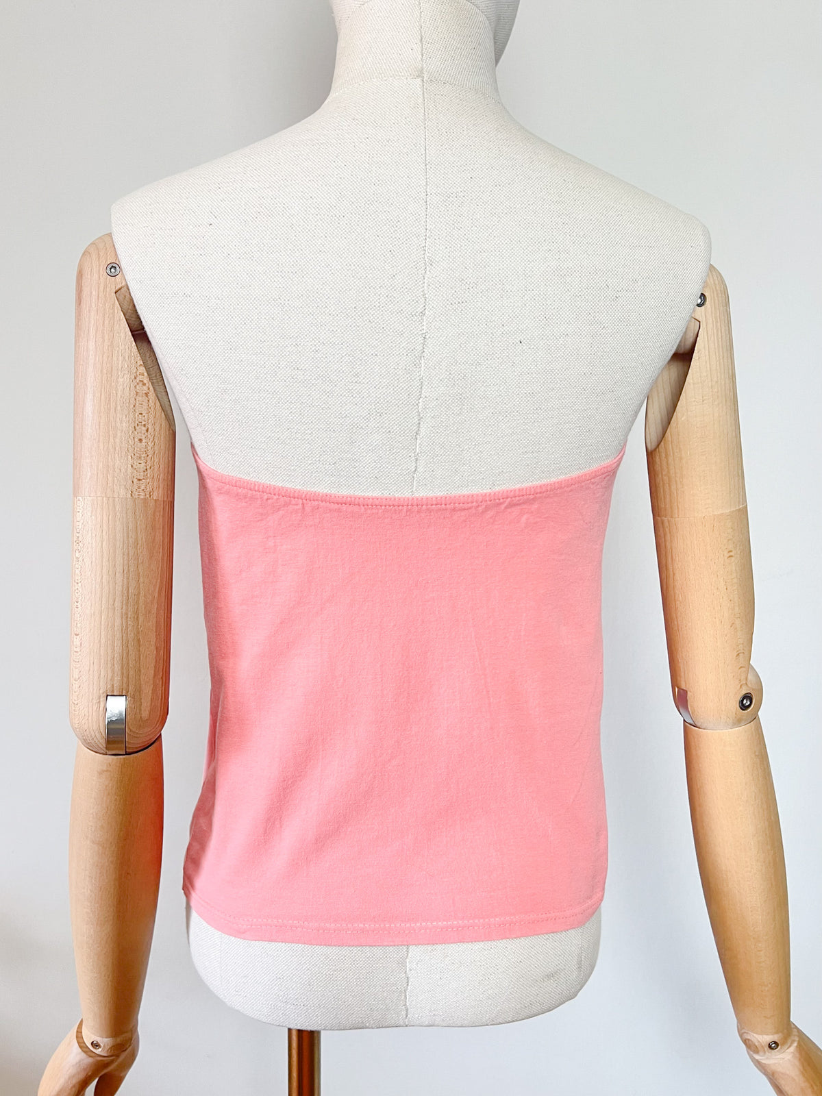 Top Bustier Vintage Années 90 Décolleté Cœur Abricot – Fabriqué en France – T34/36