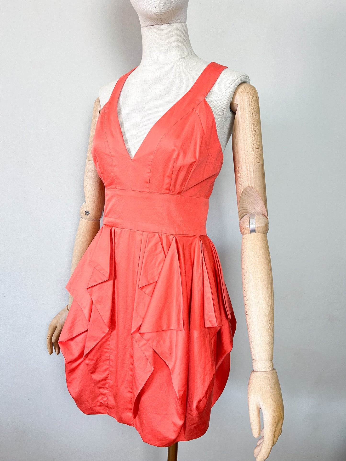 Robe Structurée Cocktail French Connection Orange Doux – Dos Croisé – T34/36