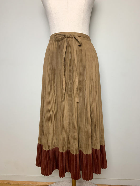 Jupe Vintage Emmanuelle Khanh - Midi Plissée Soleil - T. 32/34