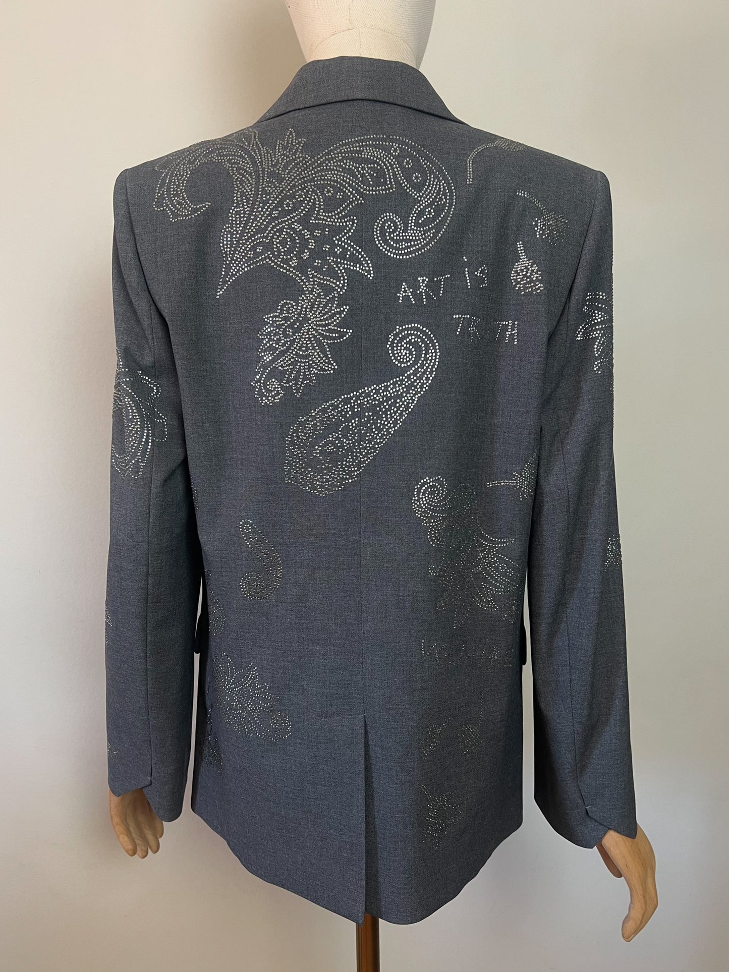 Blazer Strass Zadig & Voltaire – Modèle Vénus Tailleur Strass Paisley Gris T38