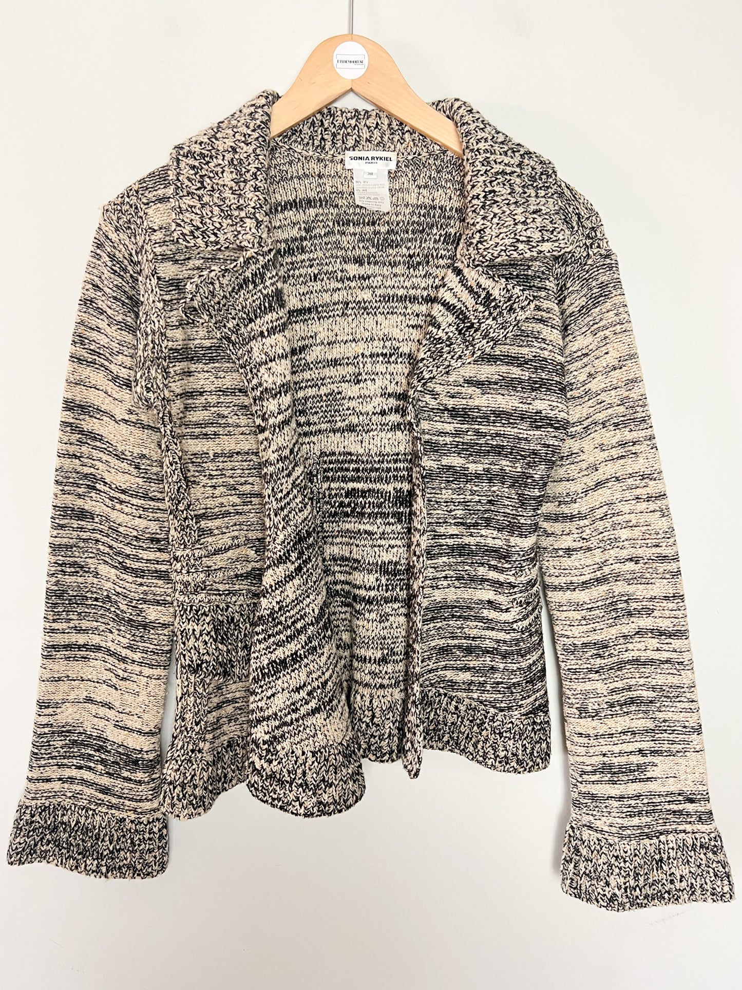 Cardigan Sonia Rykiel T 38 - Laine Vierge & Cachemire - Col Tailleur