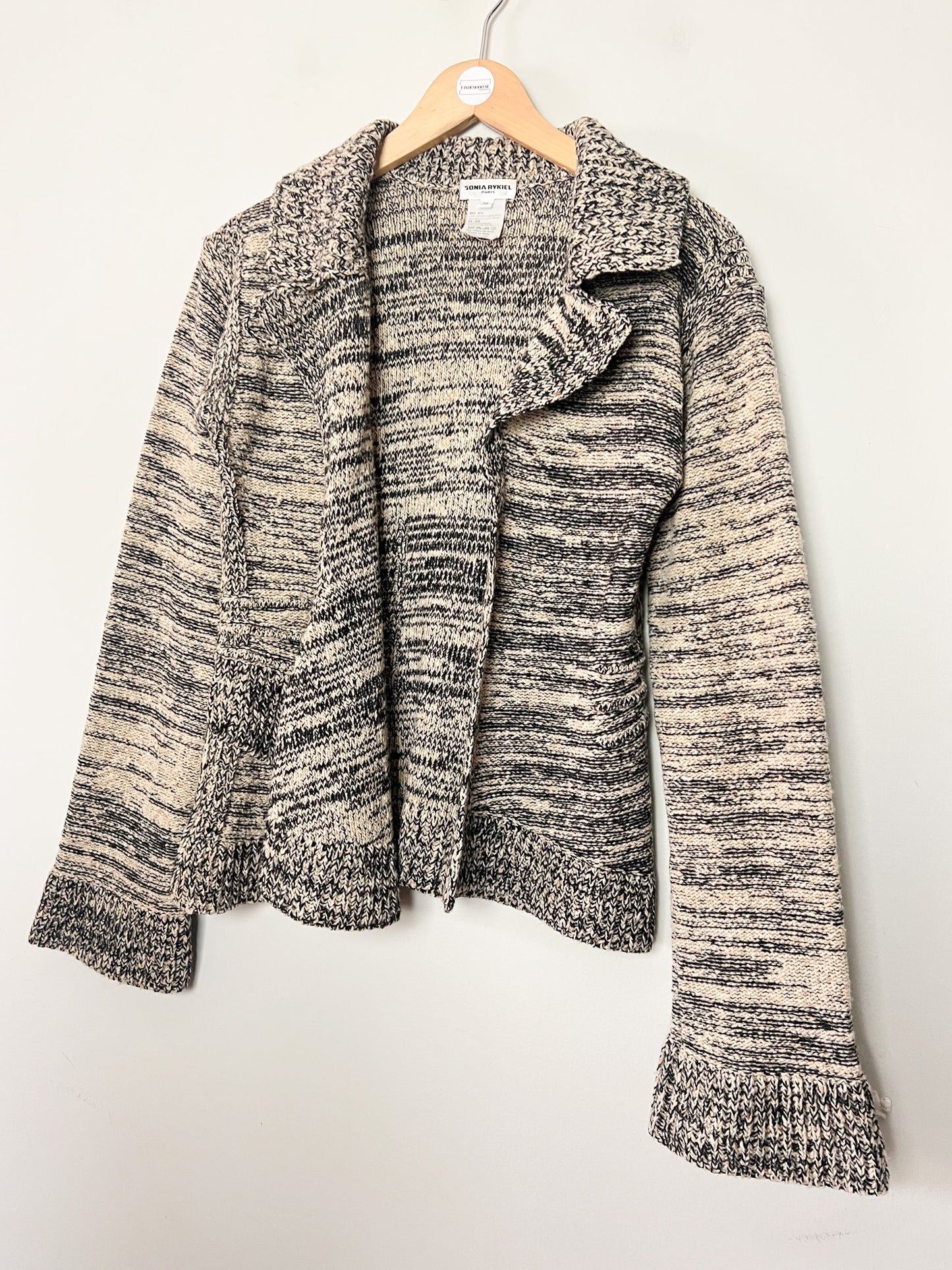 Cardigan Sonia Rykiel T 38 - Laine Vierge & Cachemire - Col Tailleur