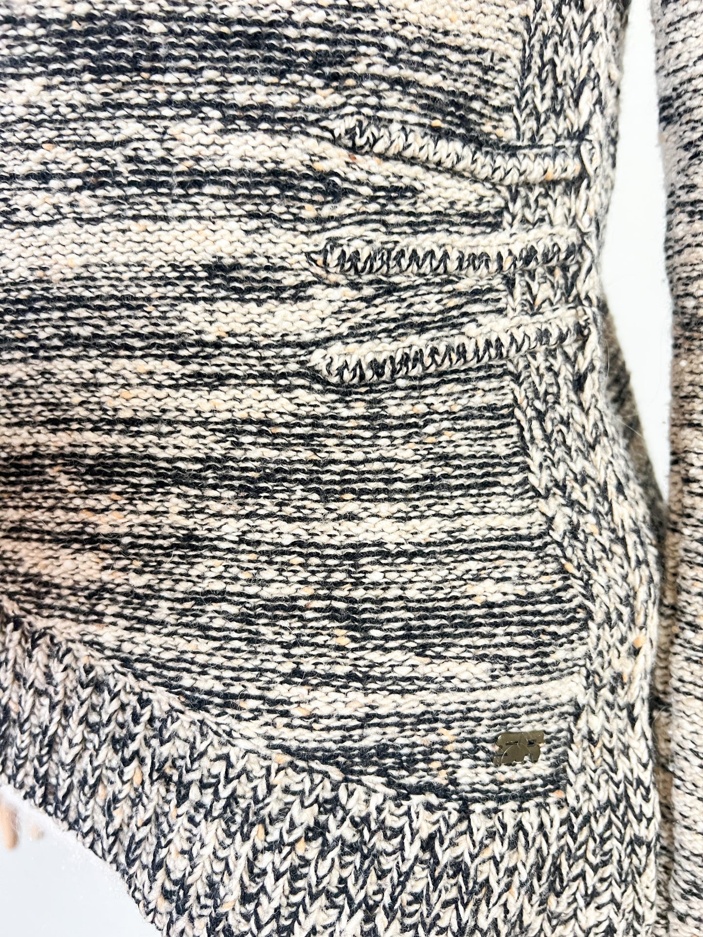 Cardigan Sonia Rykiel T 38 - Laine Vierge & Cachemire - Col Tailleur
