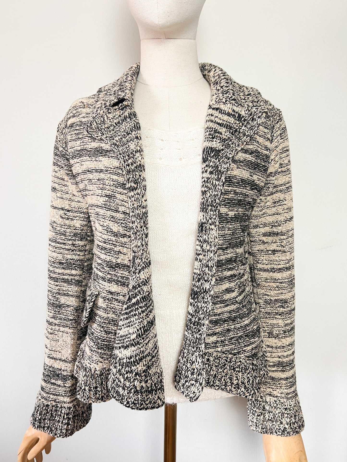 Cardigan Sonia Rykiel T 38 - Laine Vierge & Cachemire - Col Tailleur