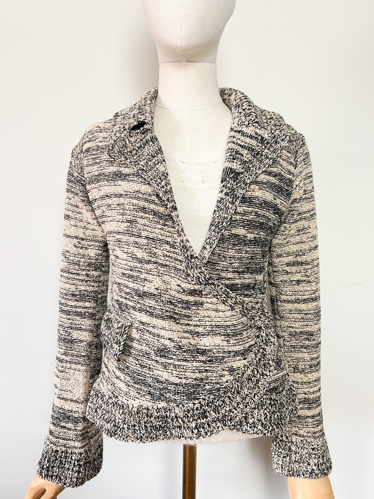Cardigan Sonia Rykiel T 38 - Laine Vierge & Cachemire - Col Tailleur