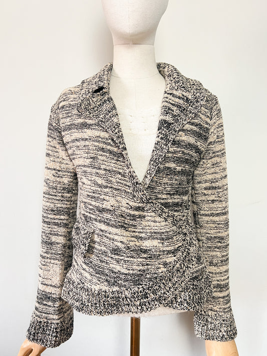 Cardigan Sonia Rykiel T 38 - Laine Vierge & Cachemire - Col Tailleur
