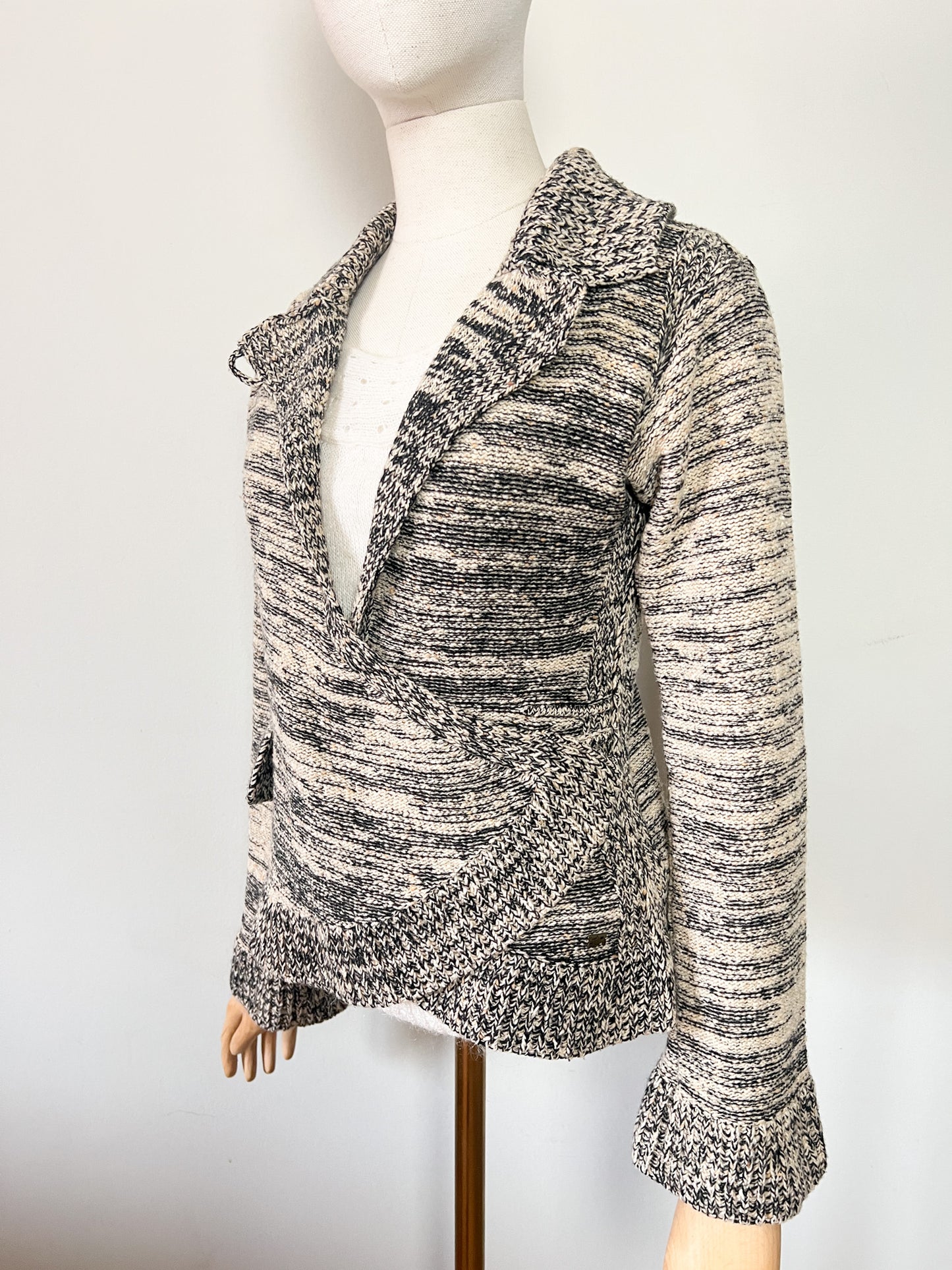Cardigan Sonia Rykiel T 38 - Laine Vierge & Cachemire - Col Tailleur