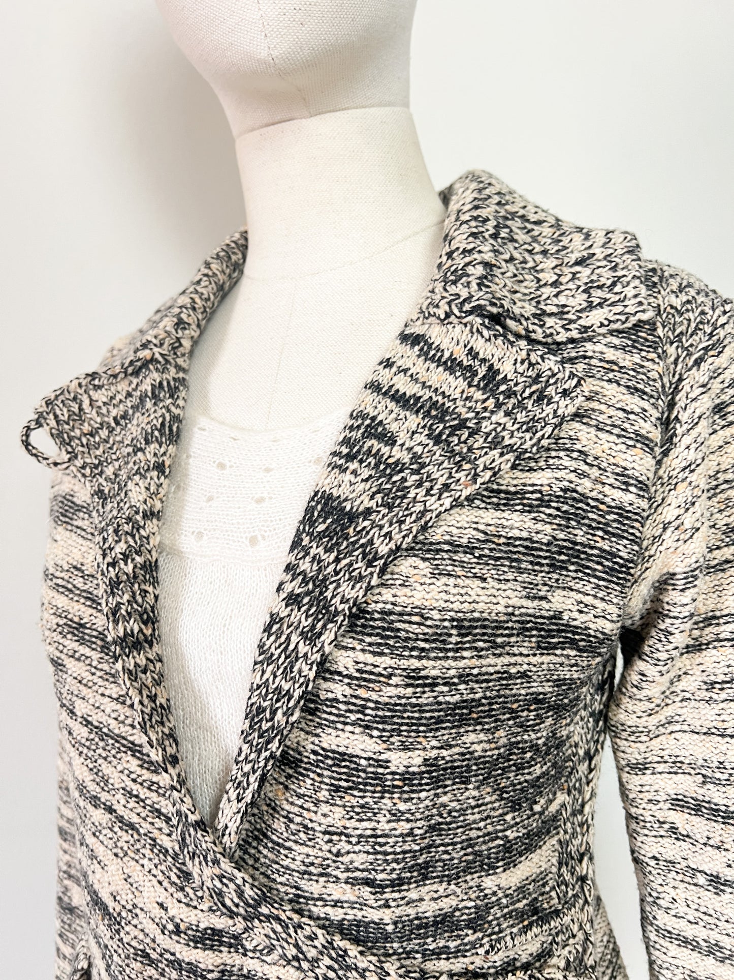 Cardigan Sonia Rykiel T 38 - Laine Vierge & Cachemire - Col Tailleur