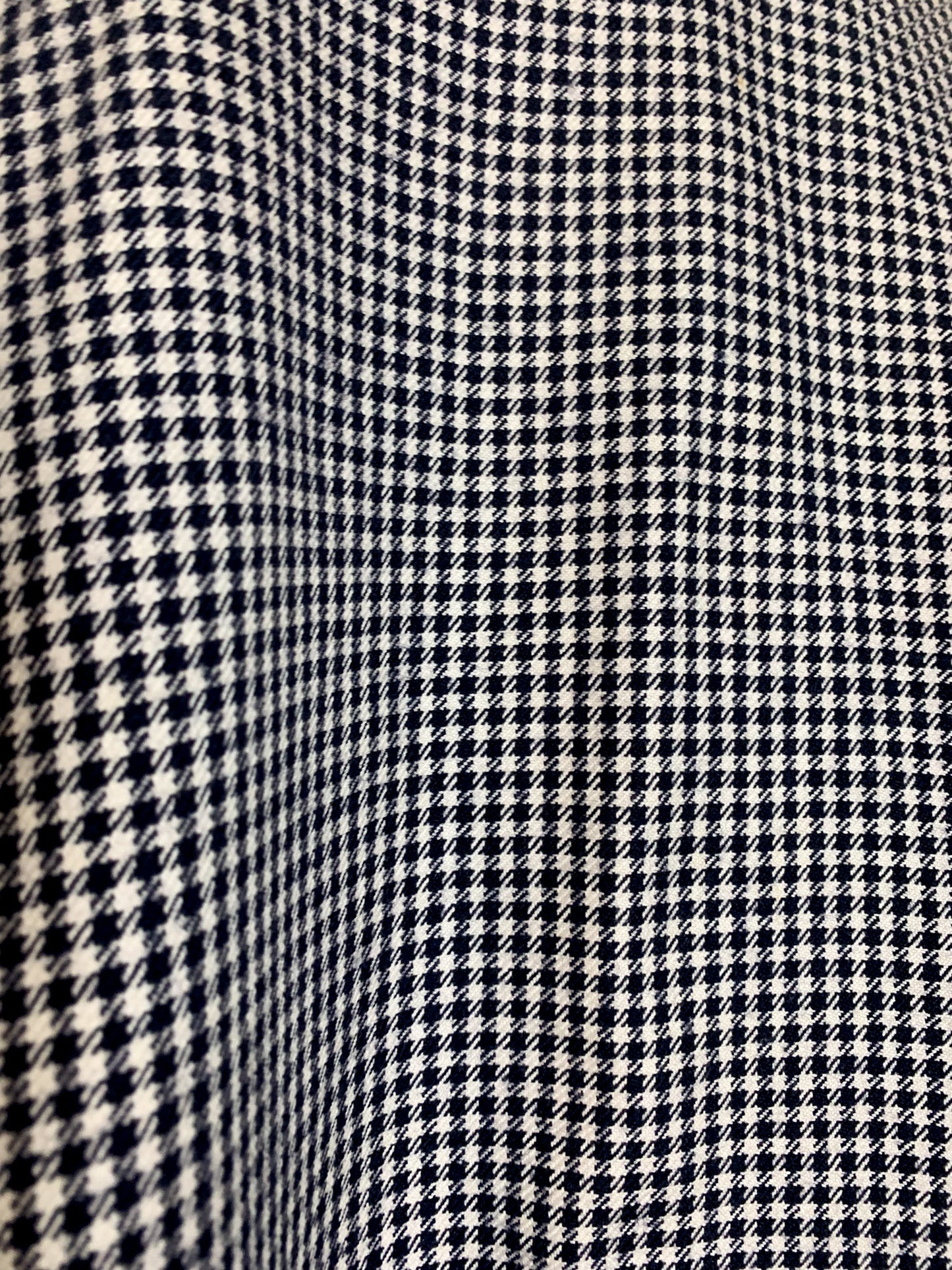 Blazer Vintage 80s Pied-de-Poule Marine/Blanc - 54% Laine - T 42 (L/XL) - Made in France