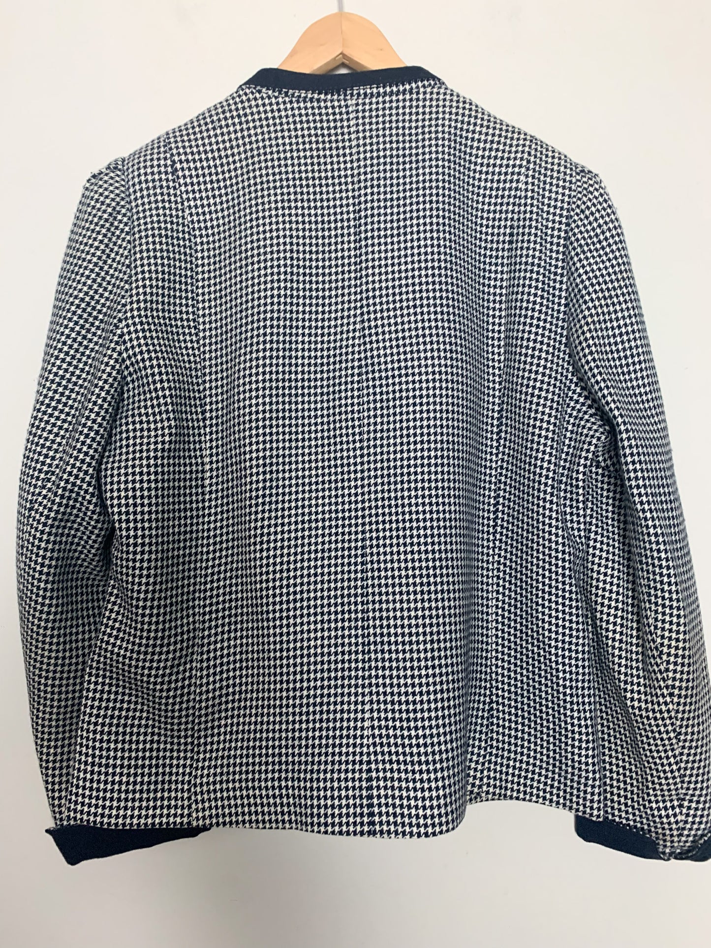 Veste Blazer Vintage années 80 T 38 - Pied-de-Poule - Laine - Coupe Oversize