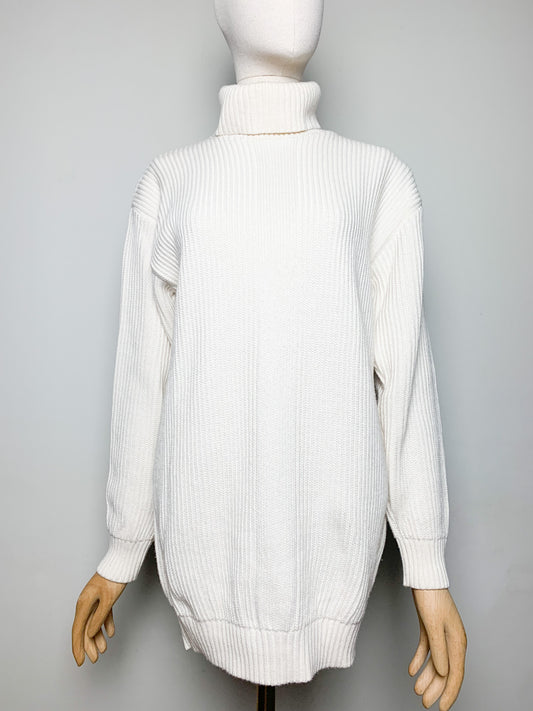 Robe Pull / Tunique AGNÈS B. 100% Coton Épais - Col Roulé - Made in France - T. XS-S