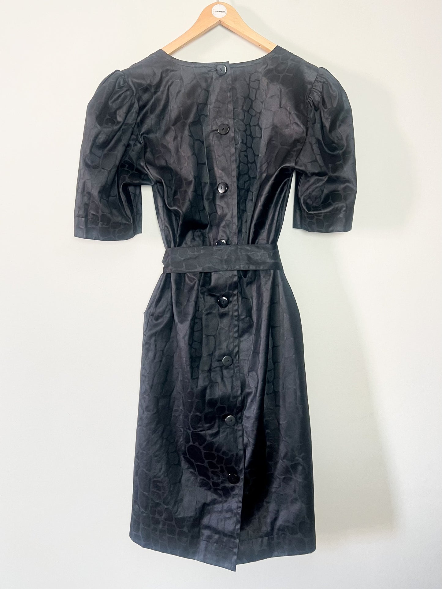 Robe Fourreau Vintage Yves Saint Laurent Variations 1987 Damassée – T36/38