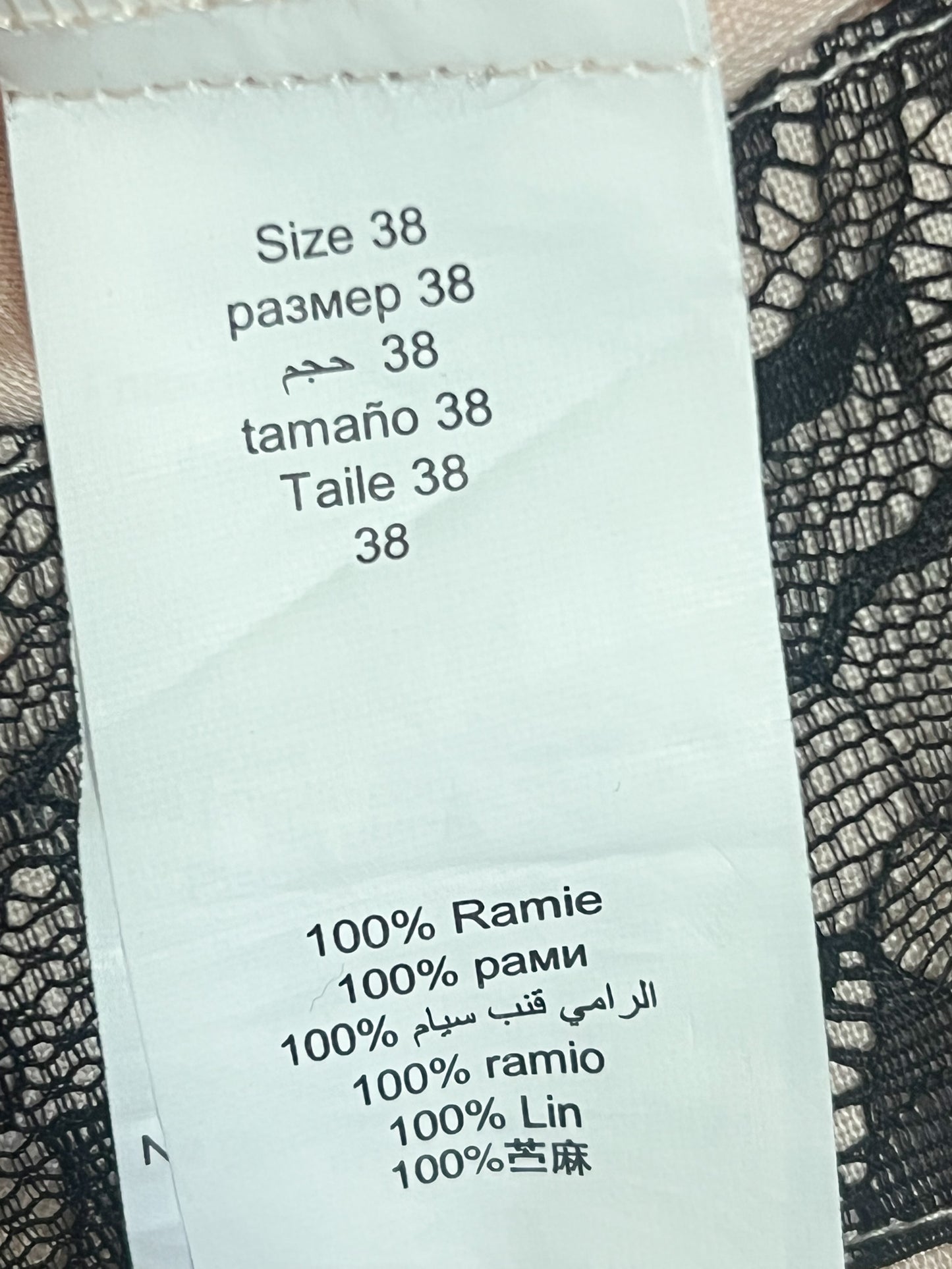Ensemble Tailleur Créateur Nathalie Garçon Ramie Rose Saumon & Dentelle – T38/40
