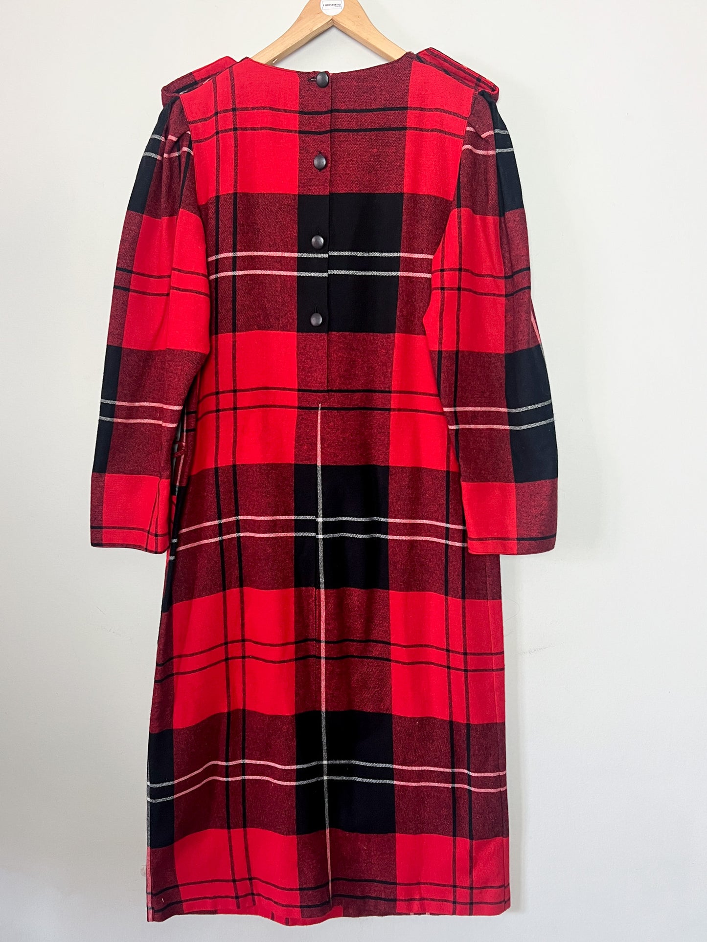 Robe VintageTartan Rouge & Noir - Coupe Ample/Oversize - T 38/40