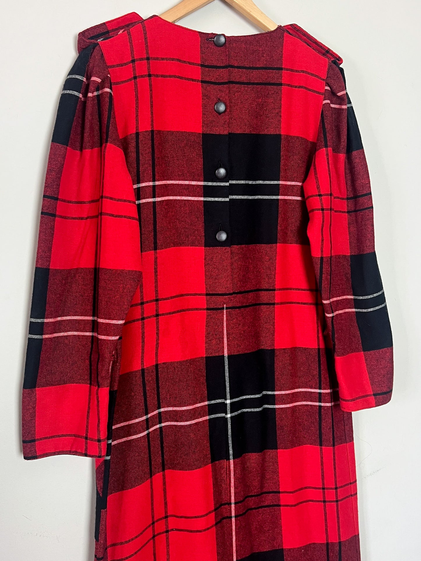 Robe VintageTartan Rouge & Noir - Coupe Ample/Oversize - T 38/40