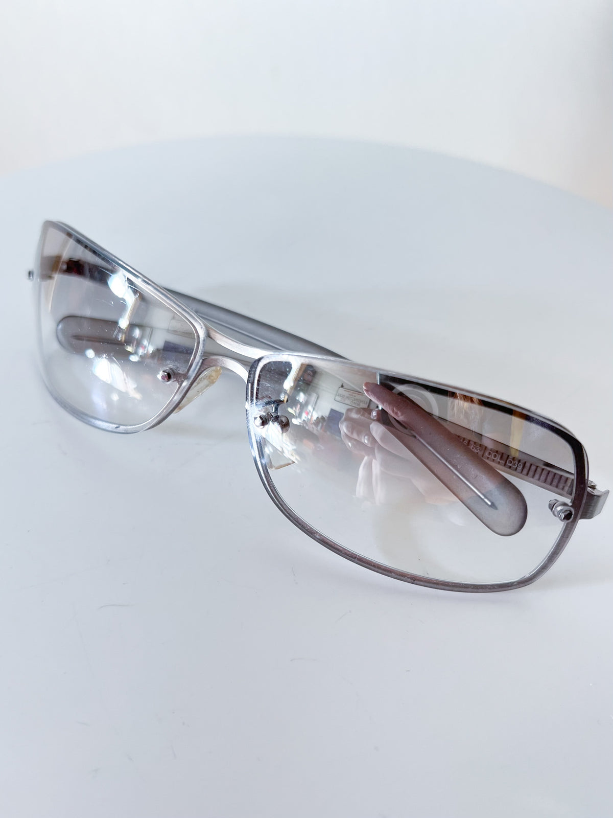 Lunettes de Soleil Vintage POLICE Metal Y2K – Mod. 2646 – Made in Italy – Argent & Verres Dégradés