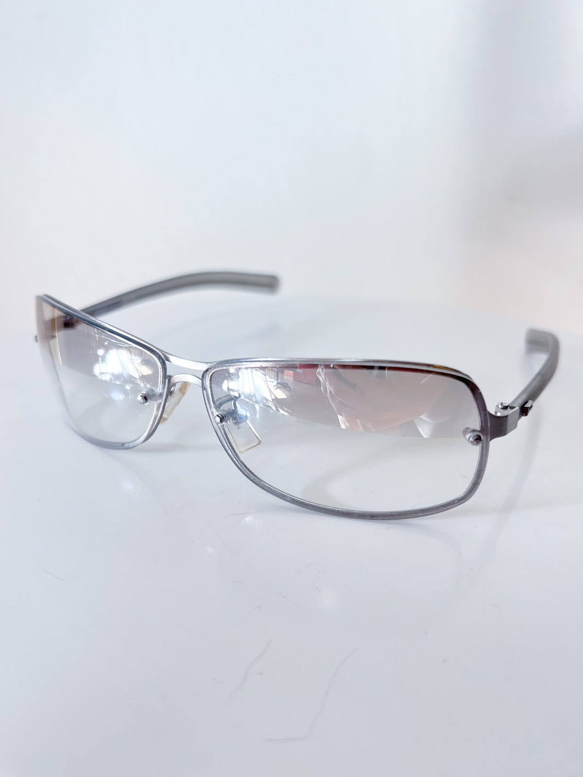 Lunettes de Soleil Vintage POLICE Metal Y2K – Mod. 2646 – Made in Italy – Argent & Verres Dégradés