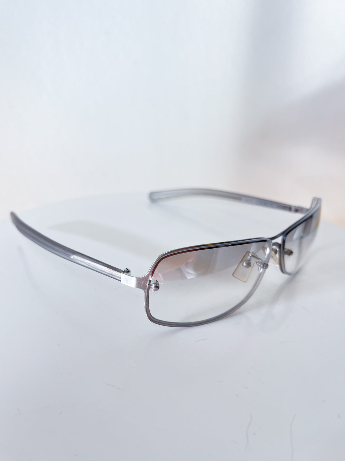 Lunettes de Soleil Vintage POLICE Metal Y2K – Mod. 2646 – Made in Italy – Argent & Verres Dégradés